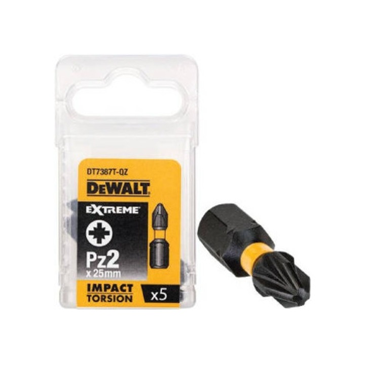 Set de 5 biti de impact PZ3 DEWALT