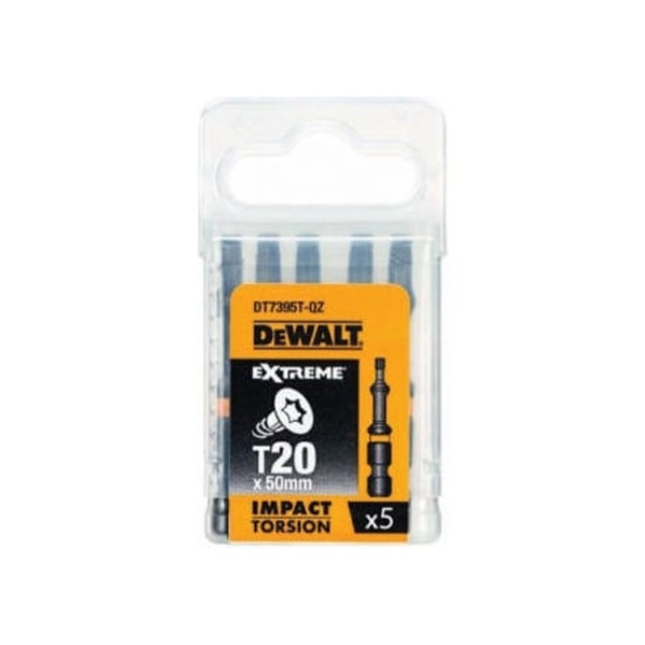 Set de 5 biti de impact T20, DEWALT