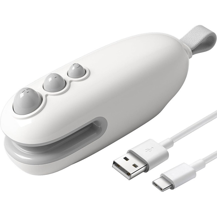 Мини вакуумен уред Joyoy®, с резачка, презареждаем, преносим, бял