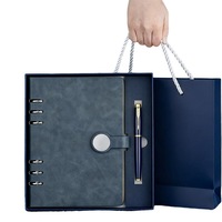 Agenda A5，Set Premium A5 - Agenda + Pix Metalic + Punga Cadou - Jurnal Agenda refilabila cu foi inlocuibile - Ideal pentru Cadouri Corporate, Studenti, Profesionisti, Scriitori sau Sefi, Albastru