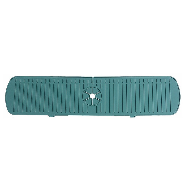 Protectie chiuveta din silicon, 61x14.5cm, verde, pentru bucatarie si baie