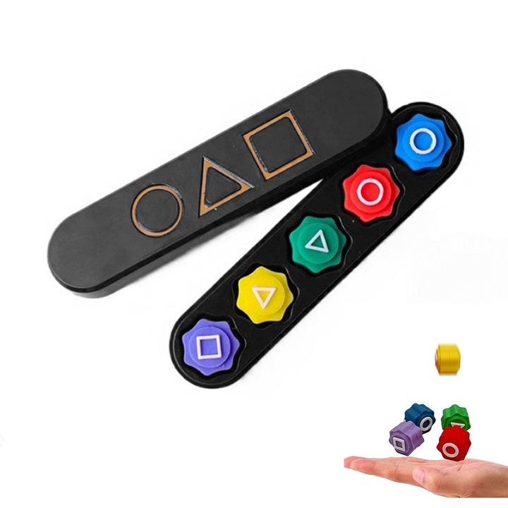 Комплект Joc Gonggi, Традиционна корейска игра, Развиване на умения, Черен, 10x2.1x1.6CM