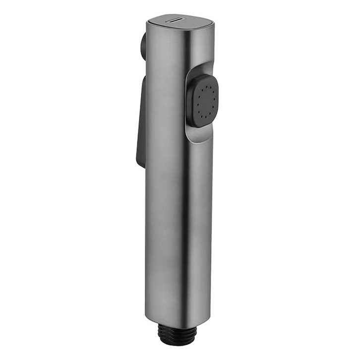 Pulverizator retractabil, 2 functii, pentru spalarea vasului de toaleta din bucatarie si baie, 3.3x2.9x14.2CM, Gri