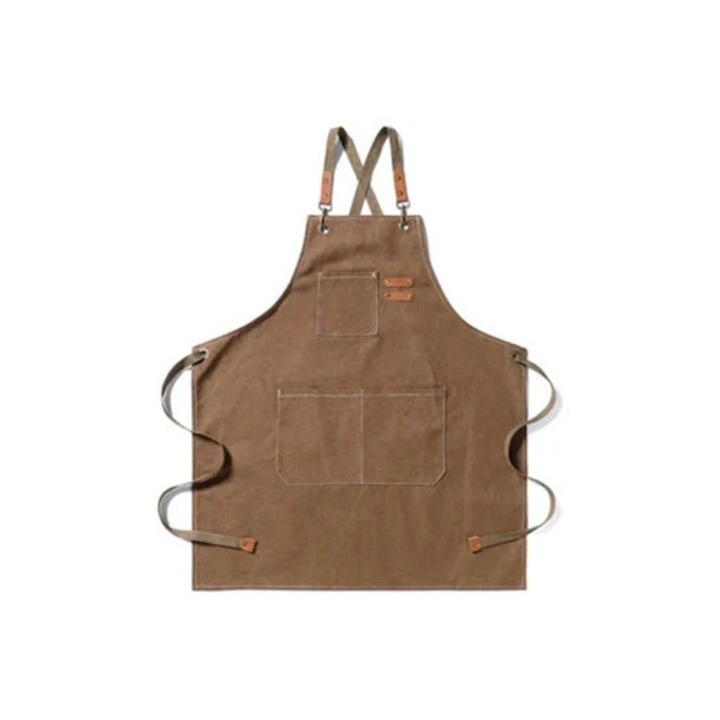 Sort de coafura profesional, maro, pentru stilist, accesorii tuns si vopsit