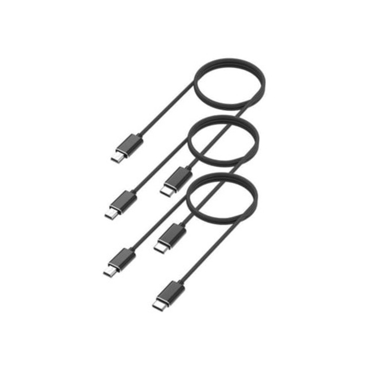 Set de 3 cabluri Mini USB/USB C pentru Leica M, 1m, negru