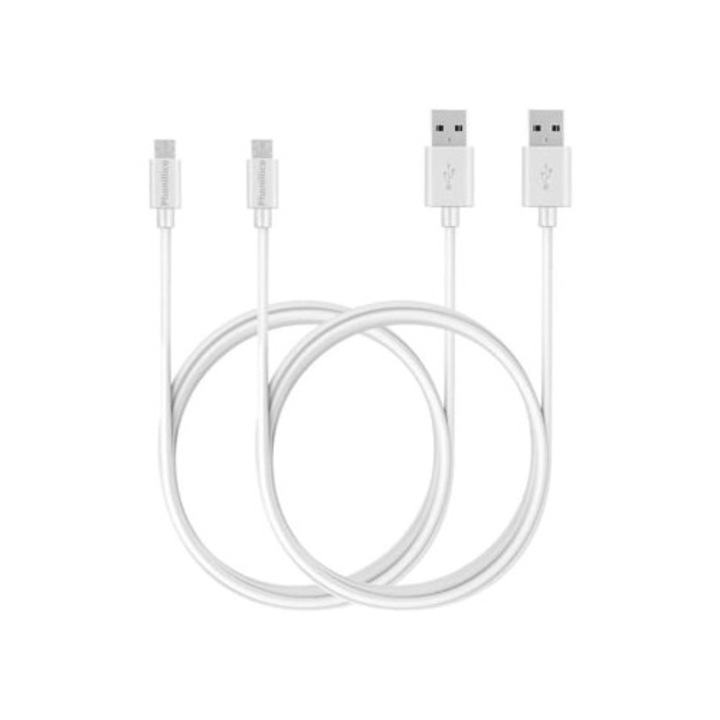 Set 2 cabluri Micro USB 1m pentru controller Nvidia P2570 Shield/p2920/p2920 Shield, alb