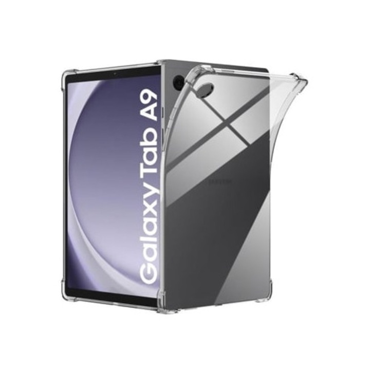 Ütésálló táblagép tok Samsung Galaxy Tab A9 2023-hoz, puha TPU védelem, átlátszó