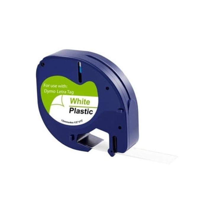 Dymo Letratag címkeszalagok, fehér, 12mm x 4m, szett