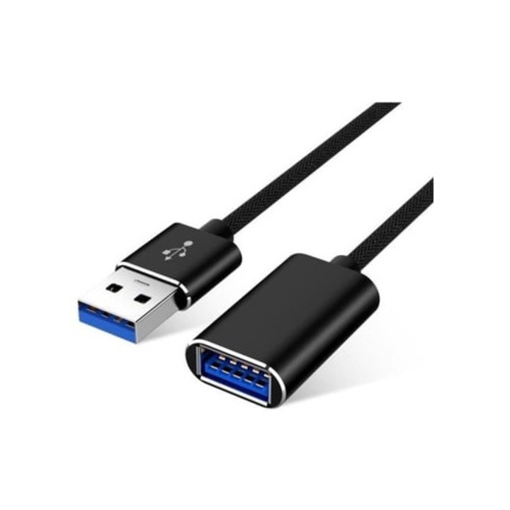 Cablu USB 3.0 2m, compatibil cu pen drive, controler de jocuri, hard disk extern, mouse, imprimanta, computer