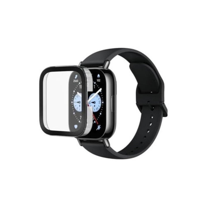 Átlátszó védőtok Xiaomi Redmi Watch 5 Lite-hoz, Phonillico edzett üveg szettel