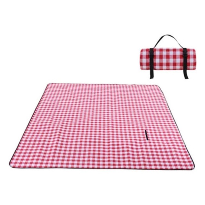 Piknik takaró 200x200cm, vízálló és homokálló, szigetelés, szett