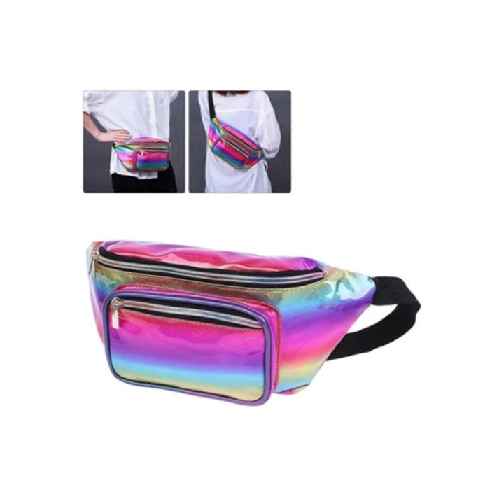 Oulii Unisex utazótáska, fényes, műbőr, 30x45cm