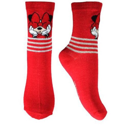 Sosete rosii cu dungi, Minnie Mouse