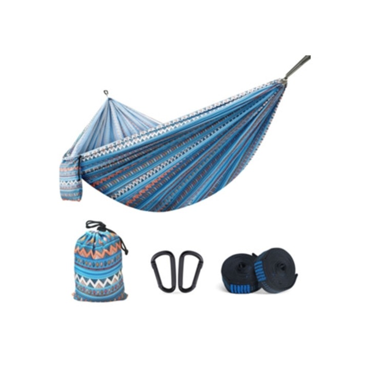 Къмпинг хамак, 260x140см, парашутен материал, голям капацитет