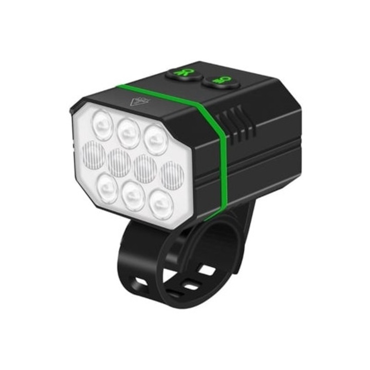 Digitallab kerékpár lámpák, fényszórók éjszakai kerékpározáshoz, erős zseblámpa, USB töltés, fekete