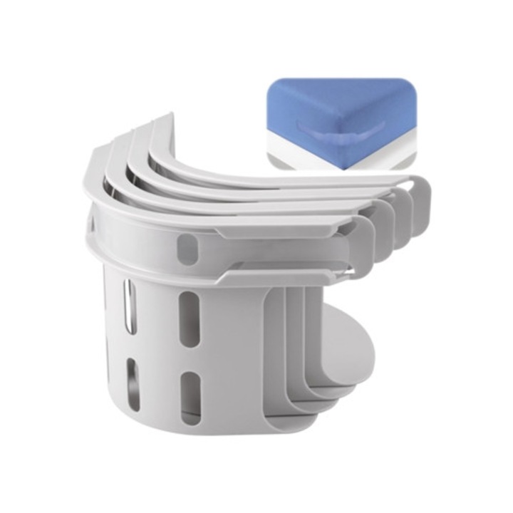 Lepedű tartók, 4 darab, fehér