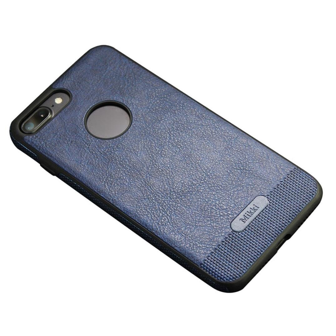 Husa iPhone 8 PLUS / iPhone 7 PLUS, Leather, Dark Blue