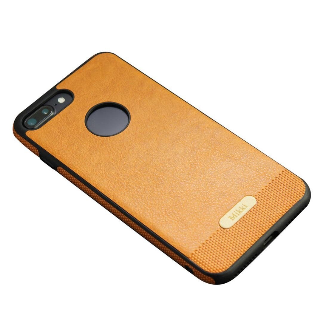 Husa iPhone 8 PLUS / iPhone 7 PLUS, Leather, Maro