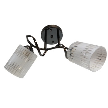 Lustra sfy 9058/2, 2*e27, culoare Tytan lucios, abajur semi transparent Lustra sfy 9058/2, 2*e27, culoare Tytan lucios, abajur semi transparent