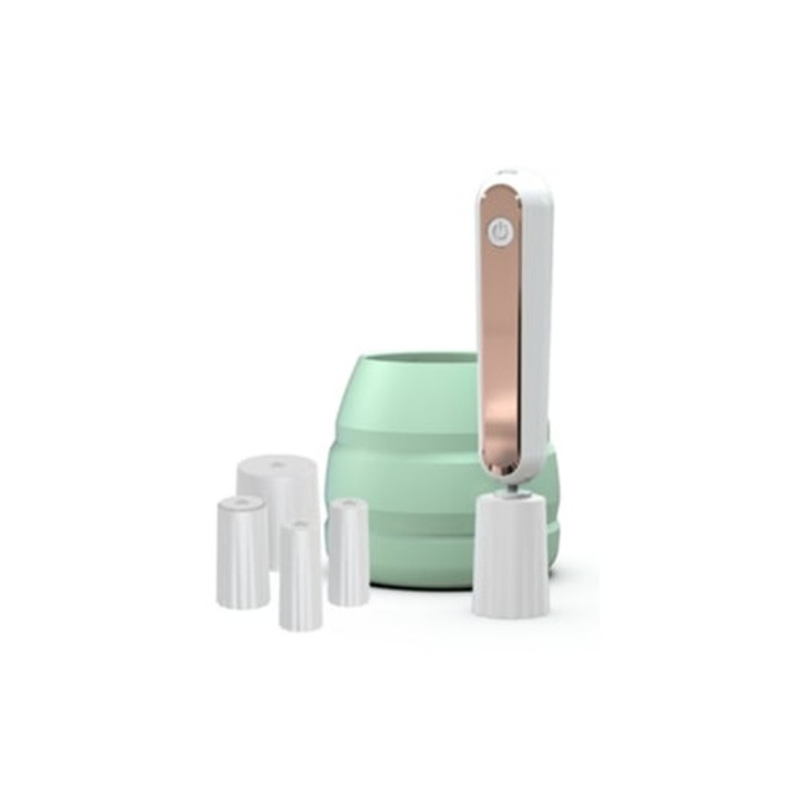 Curatator electric pentru pensule de machiaj, alb