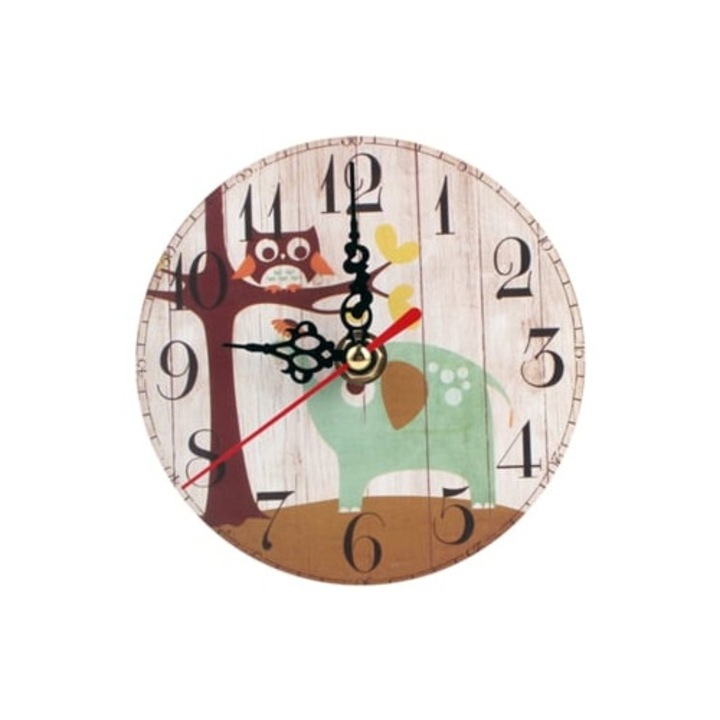 Dekoratív óra, kézzel festett stílusú, csendes kvarc szerkezet, belső dekorációhoz