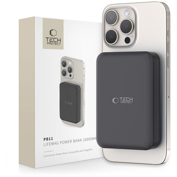 PB11, 10.000 mAh, 15 W, Negru