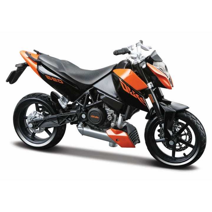 Метален мотоциклет със стойка Maisto, KTM 690 Duke, 1:18, многоцветен