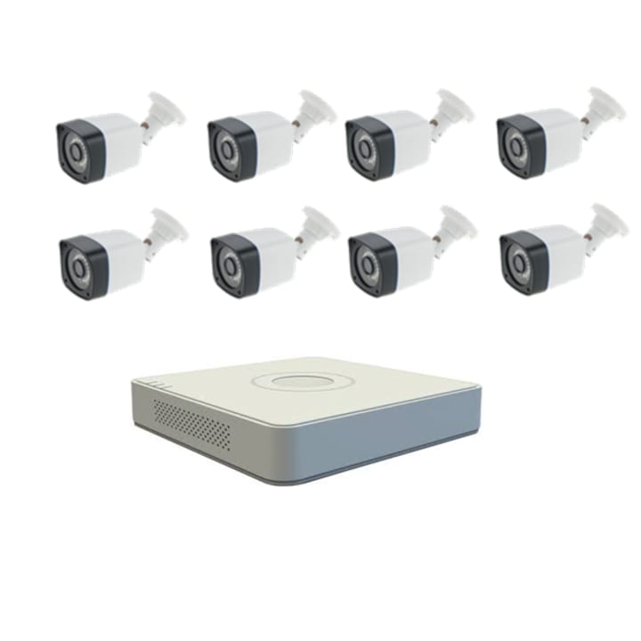 Sistem supraveghere Smart Hybrid Light 4 Camere analog 2MP, IR 40m, WL 40m, i4-RR-17D-500E