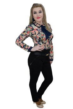 Pantaloni lungi cu buzunare apretate lateral,masura mare,D&J Exclusive, Negru Pantaloni lungi cu buzunare apretate lateral,masura mare,D&J Exclusive, Negru