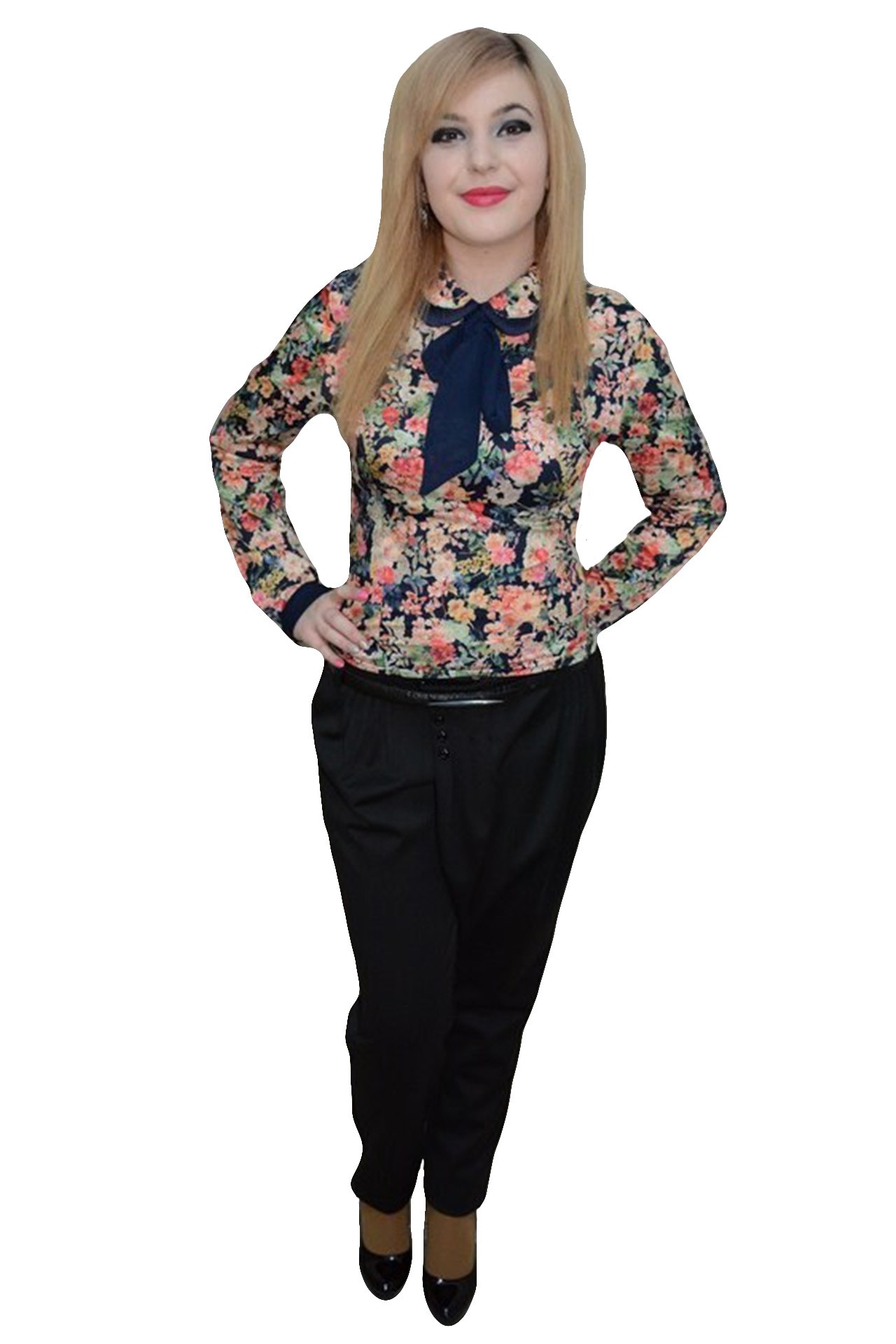 Pantaloni tineresti cu croiala moderna, D&J Exclusive, Negru