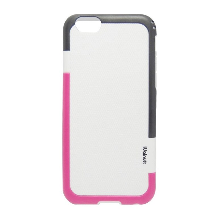 Husa silicon Walnutt colorata (spate alb) pentru Apple iPhone 6, 6S