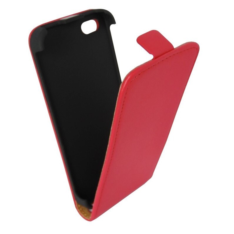 Husa flip Sligo Elegance rosie pentru Apple iPhone 5C
