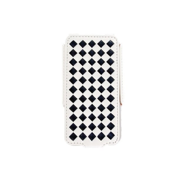 Husa flip Leafon alba pentru Apple iPhone 4, 4S