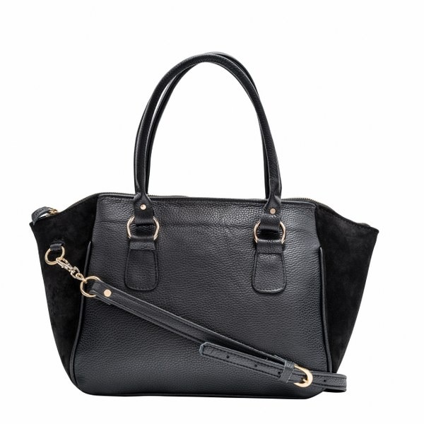 Geanta dama,Zea,piele naturala,neagra