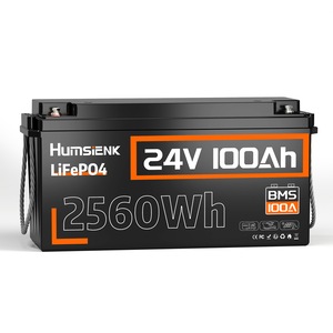 Acumulator LiFePO4 24V 100Ah cu BMS inteligent – 2560Wh, 20kg, 482×170×241mm, pentru camper, solar, barca, off-grid, fara intretinere