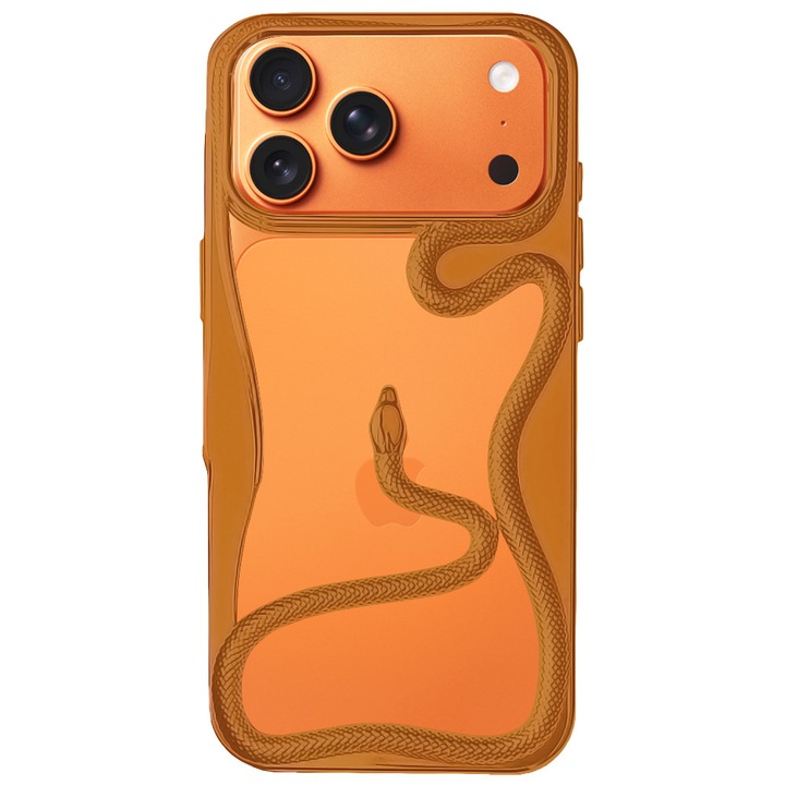 Carcasa Metalica 3D Snake pentru iPhone 17 Pro Max, Rezistenta la Zgarieturi, Design Usor