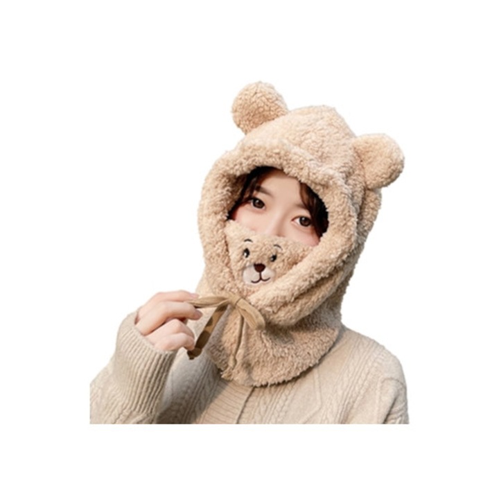 Téli műszőrme cagula, krém