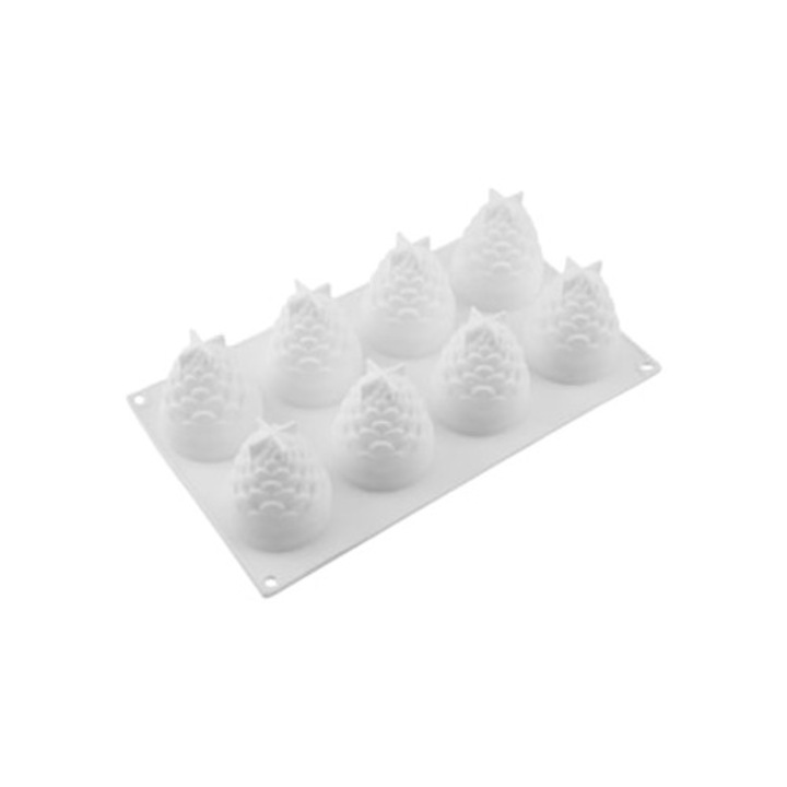 Forma prajituri din silicon, 3D con de pin, set pentru prajituri si deserturi