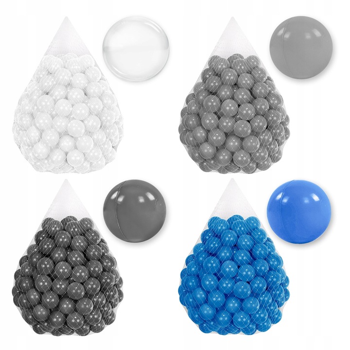 200 db 7CM Labda Készlet Játékhoz és Száraz Gyermekmedencéhez, Biztonságos LDPE Műanyag, 7 cm, Tuppi, T57 készletszám, Többszínű