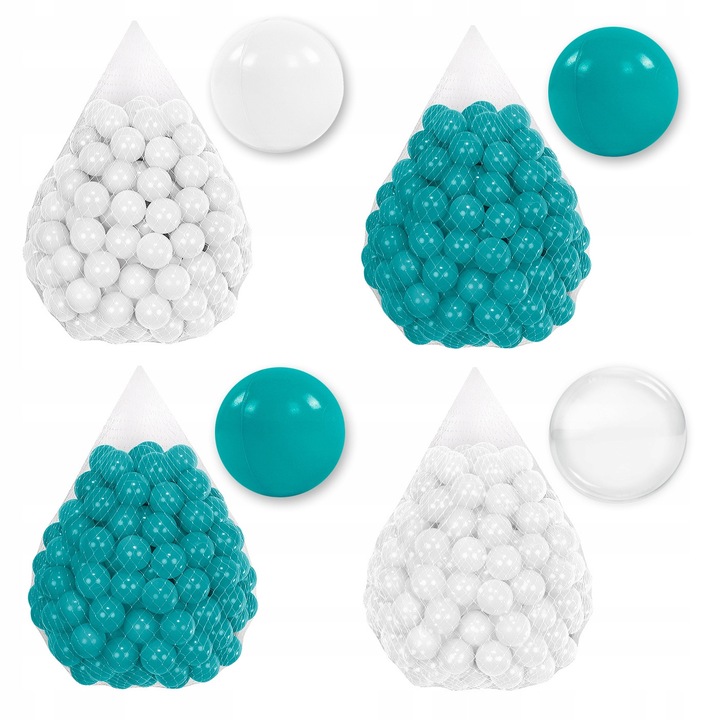 Set 200 de Bile 7CM pentru Joaca si Piscina Uscata pentru Copii, Material plastic LDPE Sigur, 7 cm, Tuppi, Numar set T54, Multicolor