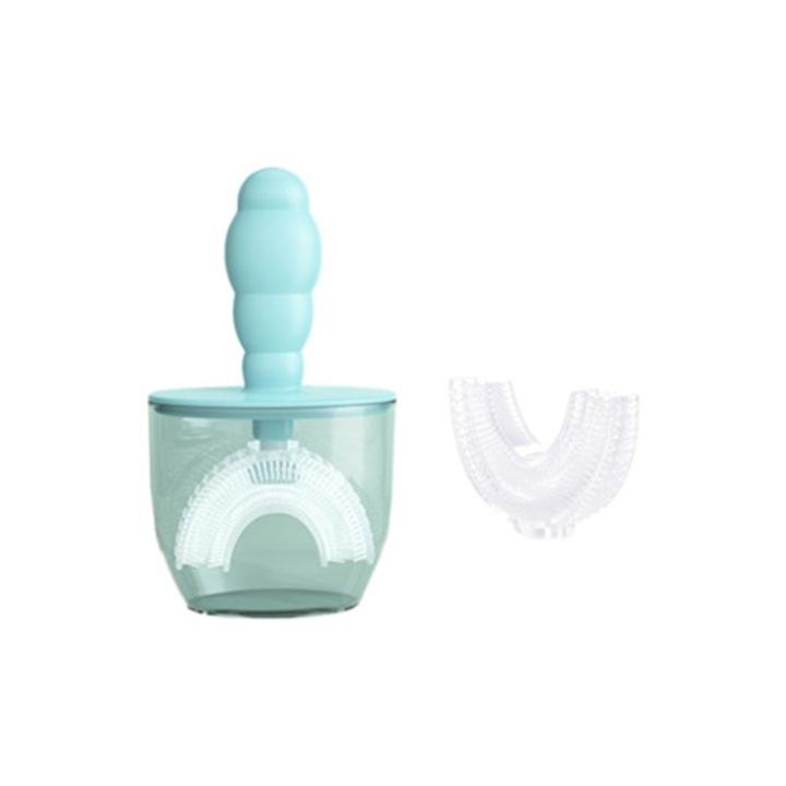 U-alakú fogkefe, kézi fogkefe, szájápolási eszközök gyermekeknek, fogtisztítási tréning, 3-as stílus