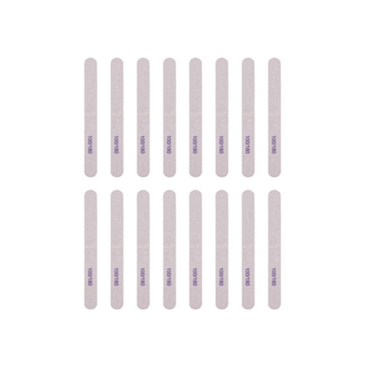 Set 16 piese pentru pila de unghii si bloc de lustruire, Alb