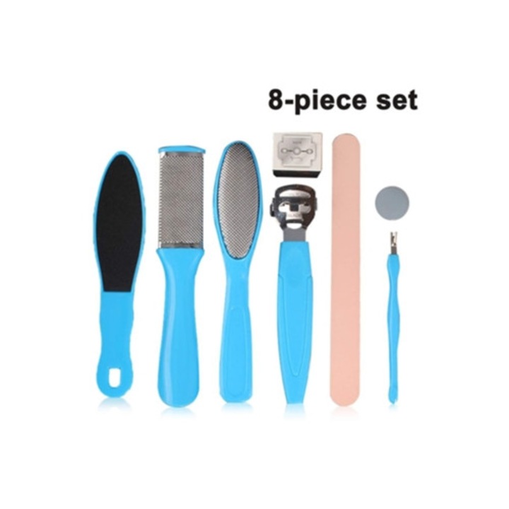 8 részes dekoratív lábápoló huzatkészlet, kék ZMDECQNA