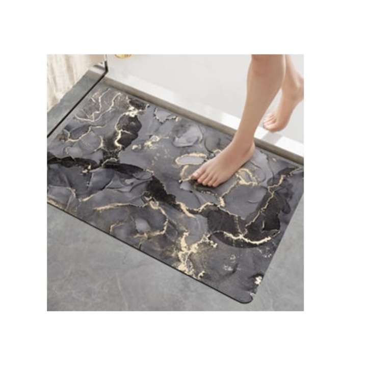 Covoras baie Babylon Khaki antiderapant 50x80cm