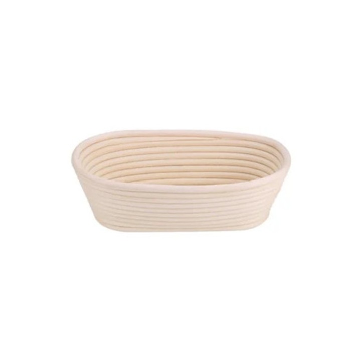 Cos de servire pentru aluat de paine, 25x14.5x8cm, din rattan natural nealbitor