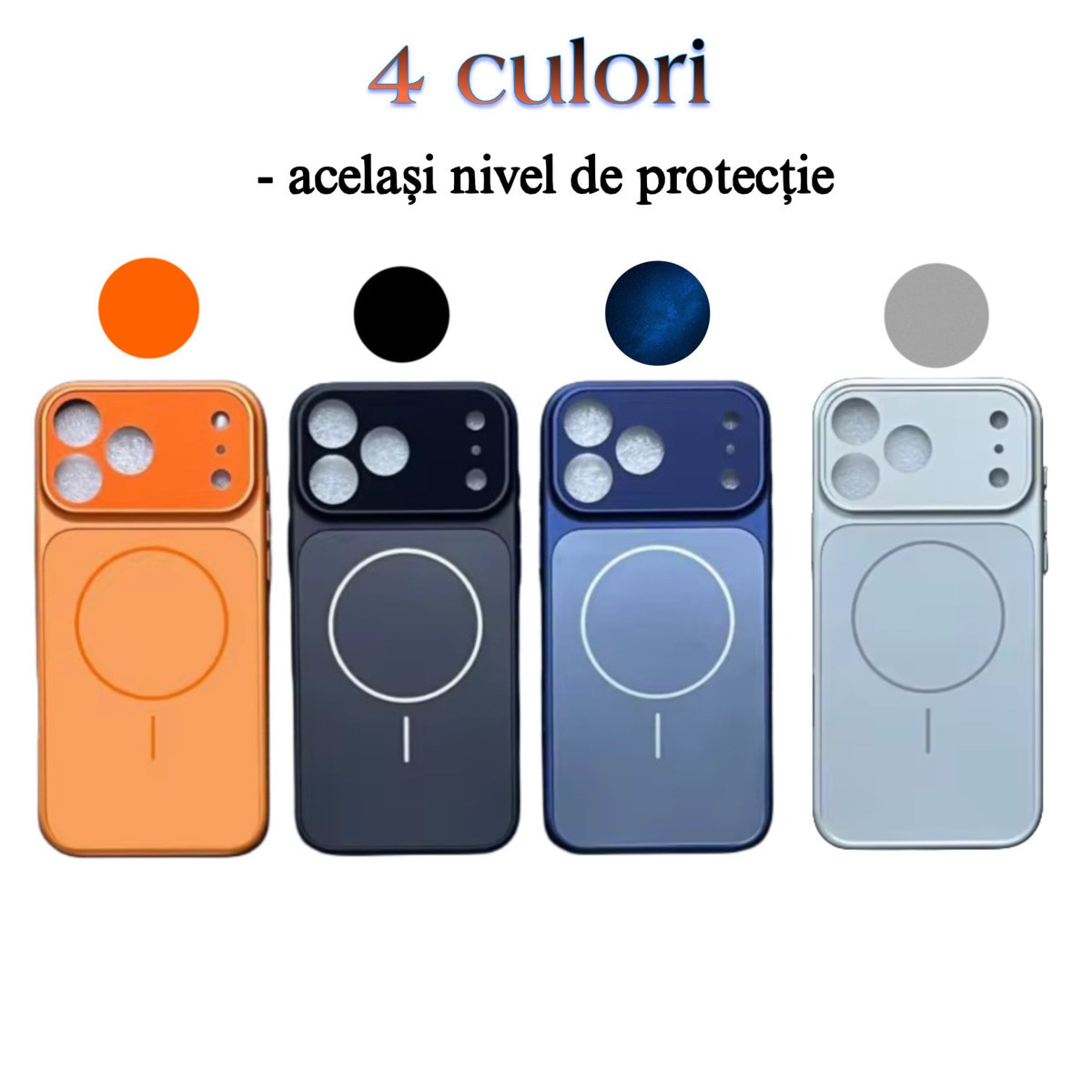 Husa magnetica ultra-subtire pentru iPhone 17 Promax – Sticla mata nano, protectie camera, culoare Negru