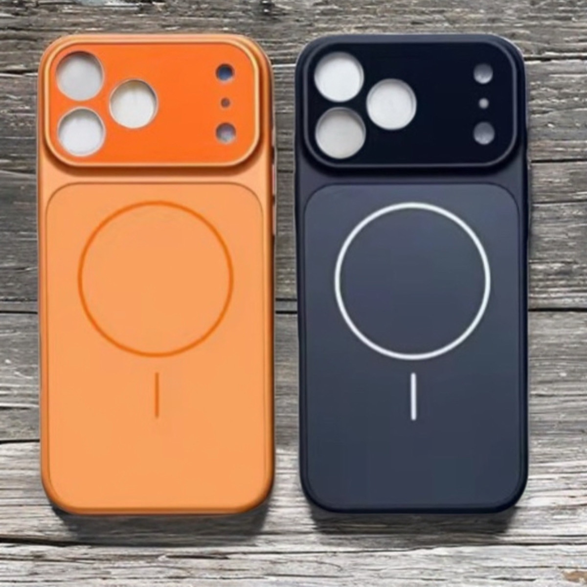 Husa magnetica ultra-subtire pentru iPhone 15 Promax – Sticla mata nano, protectie camera, Culoare Orange