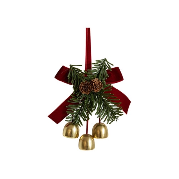 Decoratiune de Craciun, din fier/catifea, multicolor