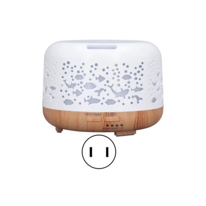 Mini hordozható párásító 300ml, színes éjszakai fénnyel, csendes, aromaterápiához