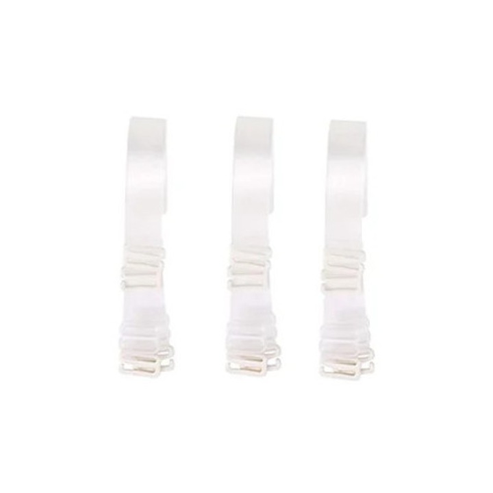 Átlátszó, csúszásmentes, cserélhető, állítható, puha és levehető pántok átlátszó kampóval, 9 pár 3 méretben
